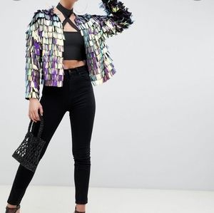 Fringe sequin jacket